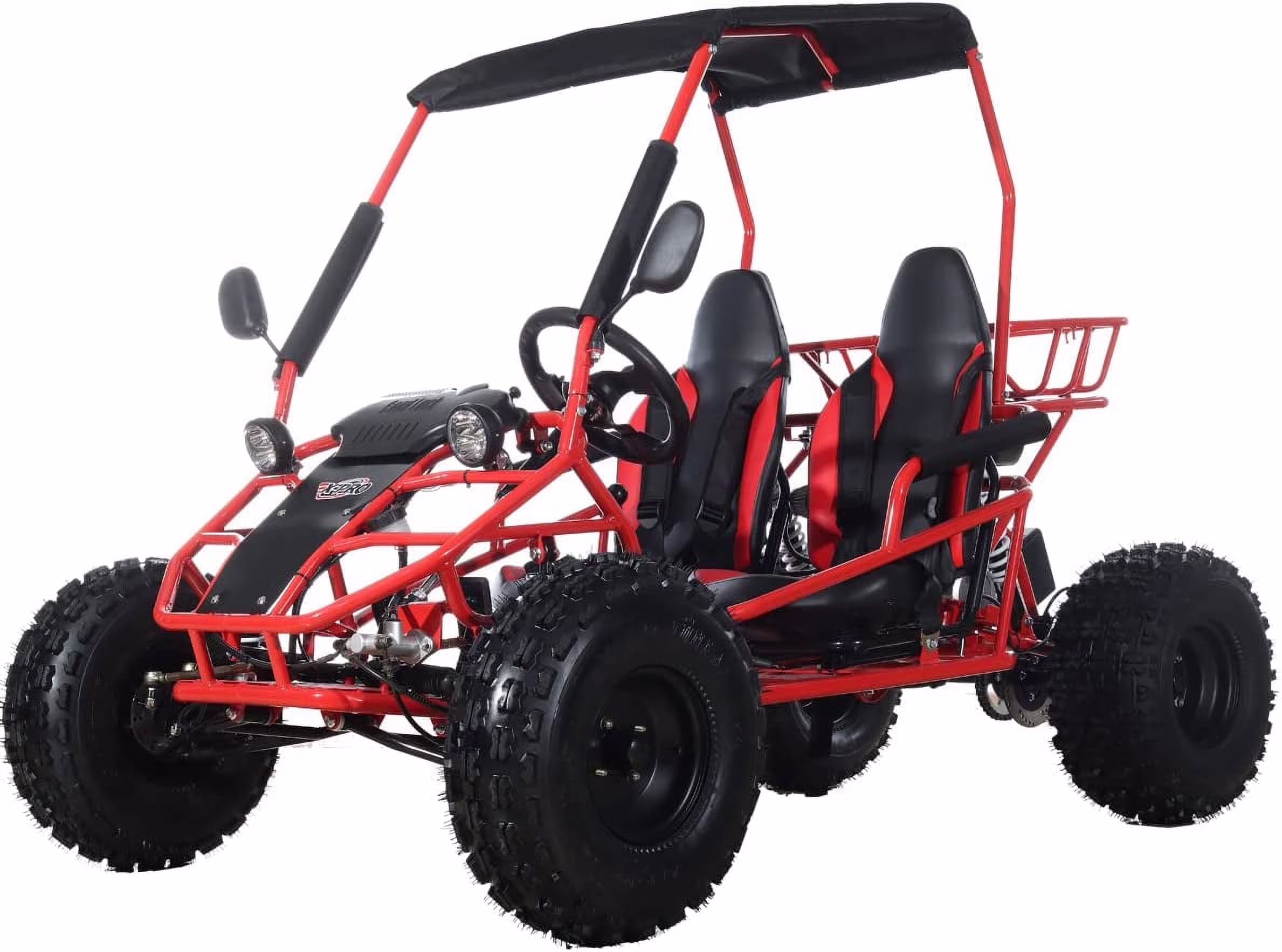 New Rover 125cc Gas Powered Go Kart 3 Semi-Automatic Transmission w/Reverse Big 18"/19" Wheels(Red)