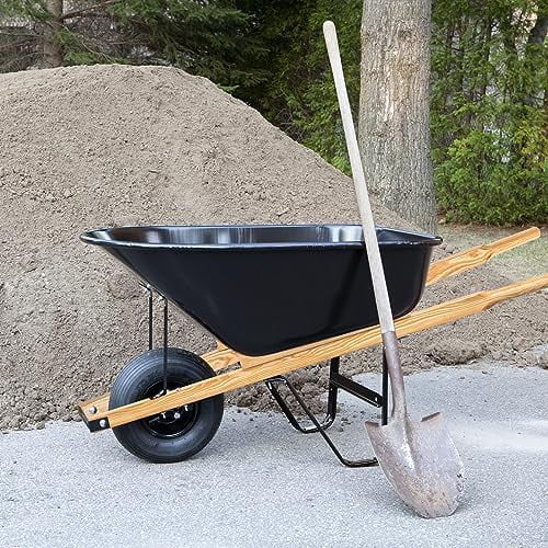 Wheel Barrow Handles Wood Replacement 59'' Wheelbarrow Handles Kit with 2 Wheelbarrow Wedge Heavy Duty Wood with Tough Seal Coat and Pre Drilled Holes for Wheelbarrows, Easy Install - Image 5