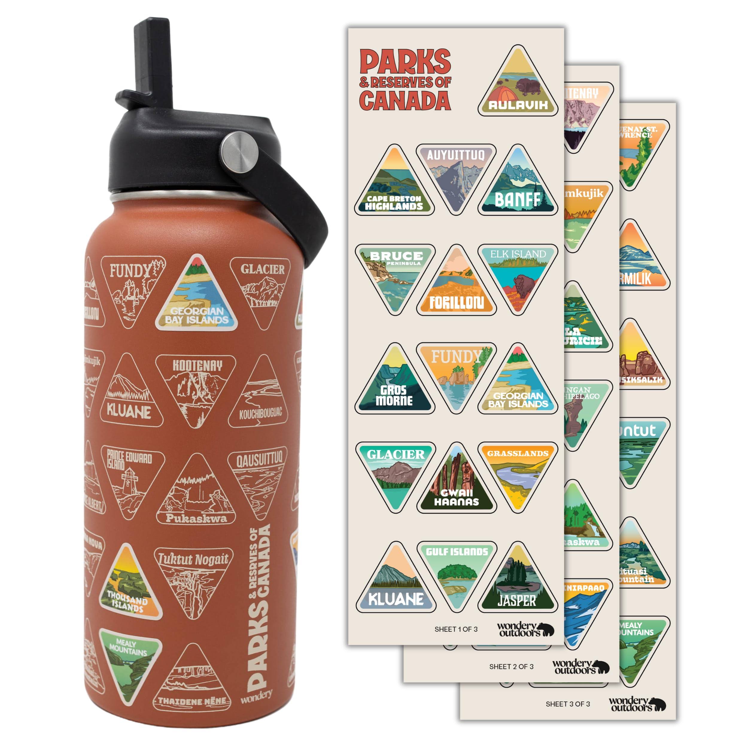 Parks and Reserves of Canada Bucket List Water Bottle | Wondery