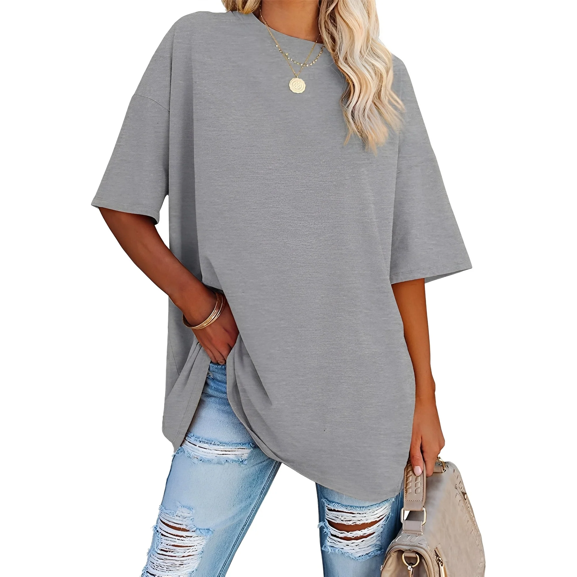 Alice - T-shirt ample avec épaule tombante