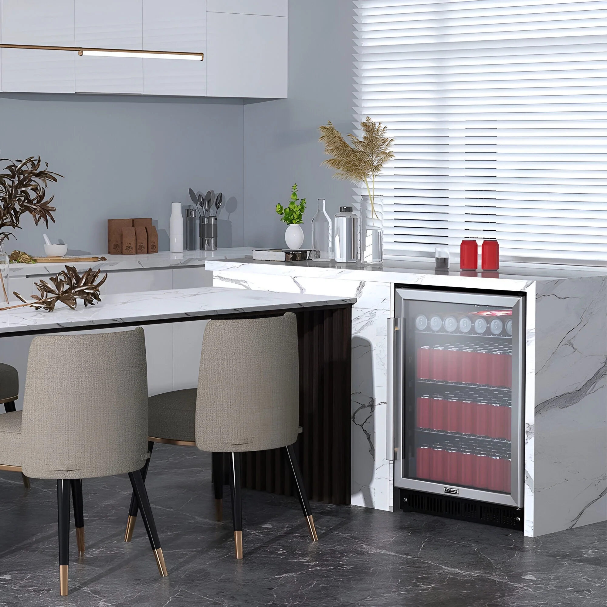5.7 Cu. ft 172 Cans French Door Beverage Refrigerator, Stainless Steel, 23.4 in Wide, New(157 Can Stainless Steel) - Image 10