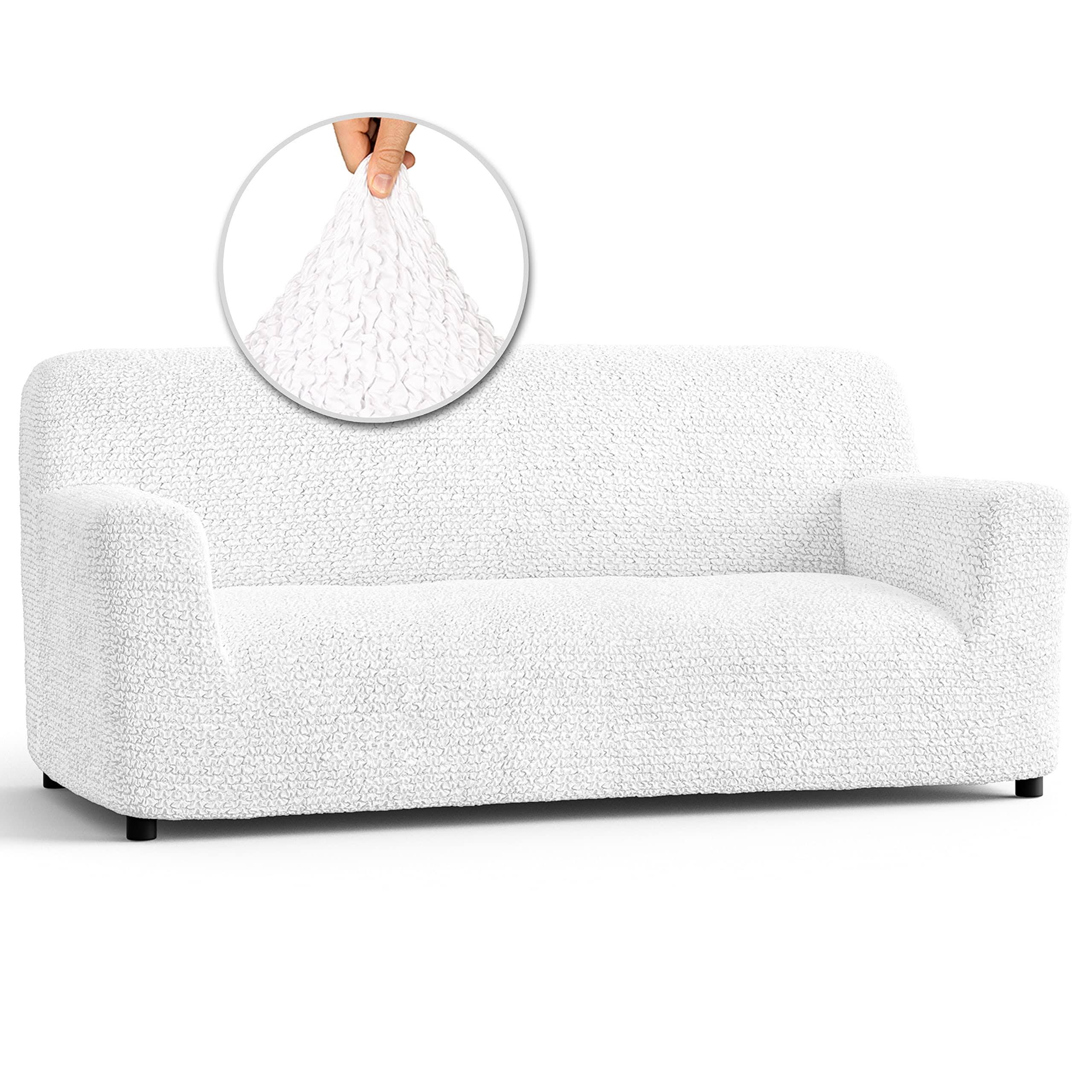 PAULATO by GA.I.CO. Microfibra Collection Form Fit Stretch Sofa Slipcover (White)