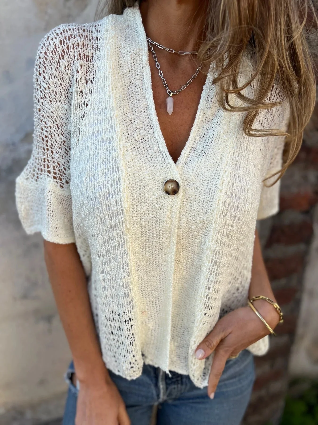 Claire - Gilet Aéré Élégant