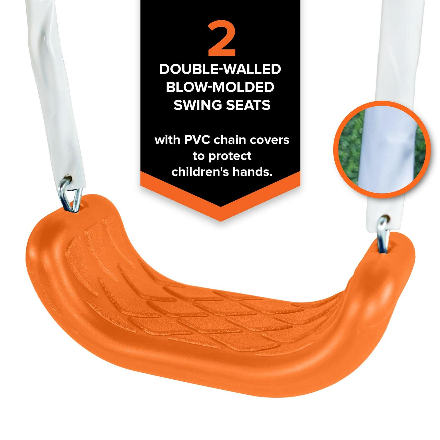 Fairview Swing Set with 2 Swings. Rocking Horse. Mini Trampoline. Lifetime Warranty on Blow Molded Slide. and Bonus Anchor Kit - Image 4