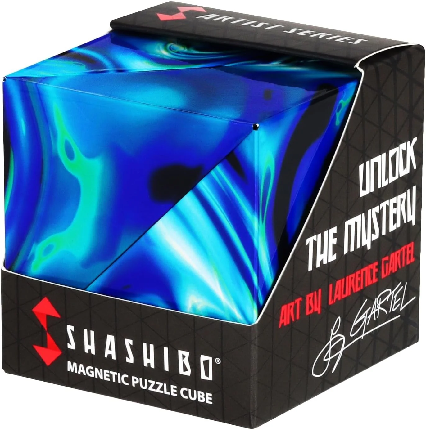 Shashibo Shape Shifting Box - Award-Winning STEM Fidget Toy with Ultra Strong Magnets - Puzzle Cube Transforms Into 100+ Shapes, Perfect Sensory Gift for Kids, Teens, and Adults (Spaced Out)