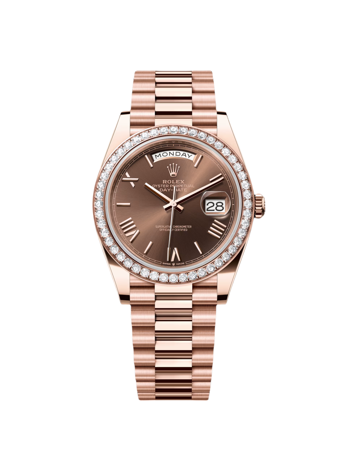 [Super Clone]RLX   Day-Date 40mm Chocolate Roman Dial 228345rbr-0009【Super Clone】