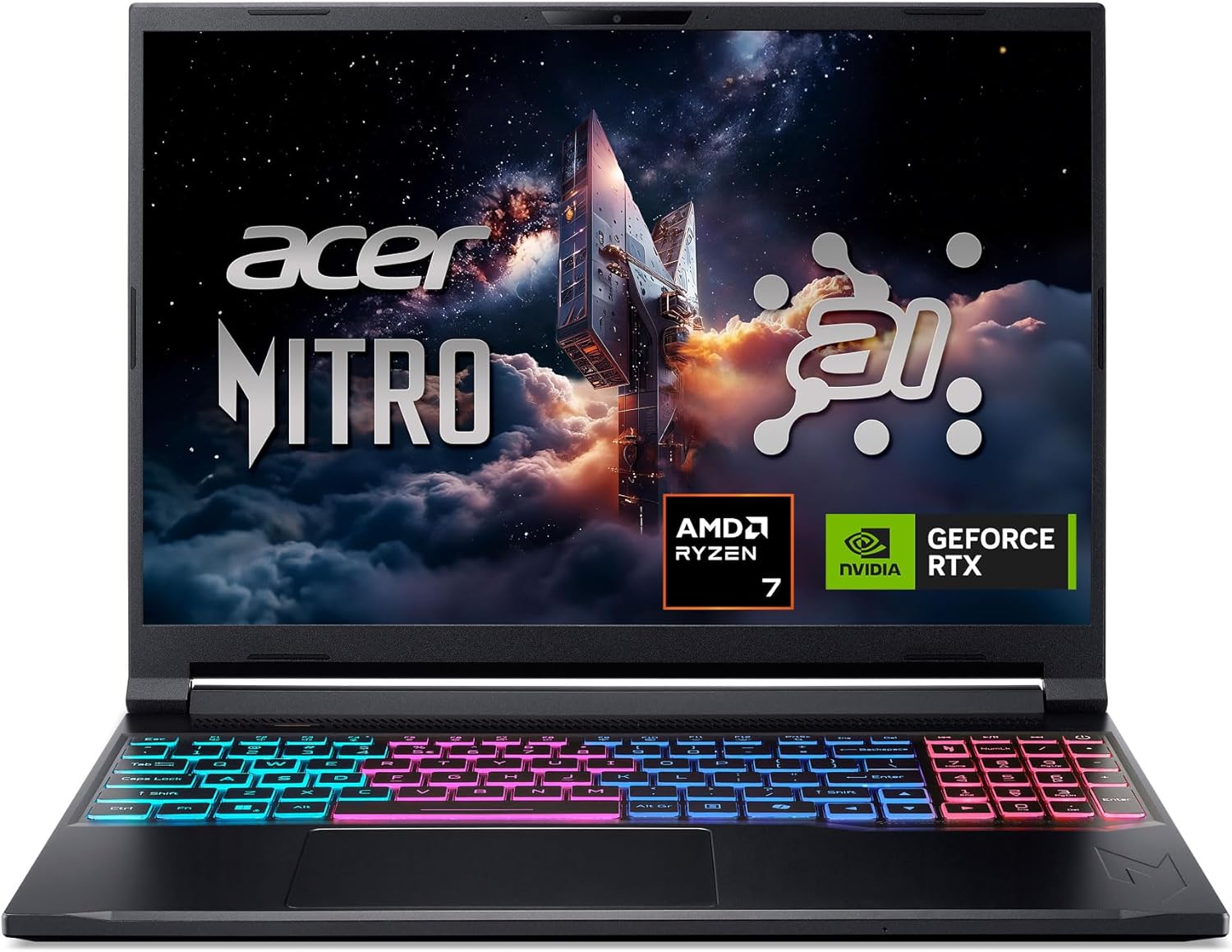 Acer Nitro V 16S AI Gaming Laptop | NVIDIA GeForce RTX 5060 GPU | AMD Ryzen 7 260 Processor | 16