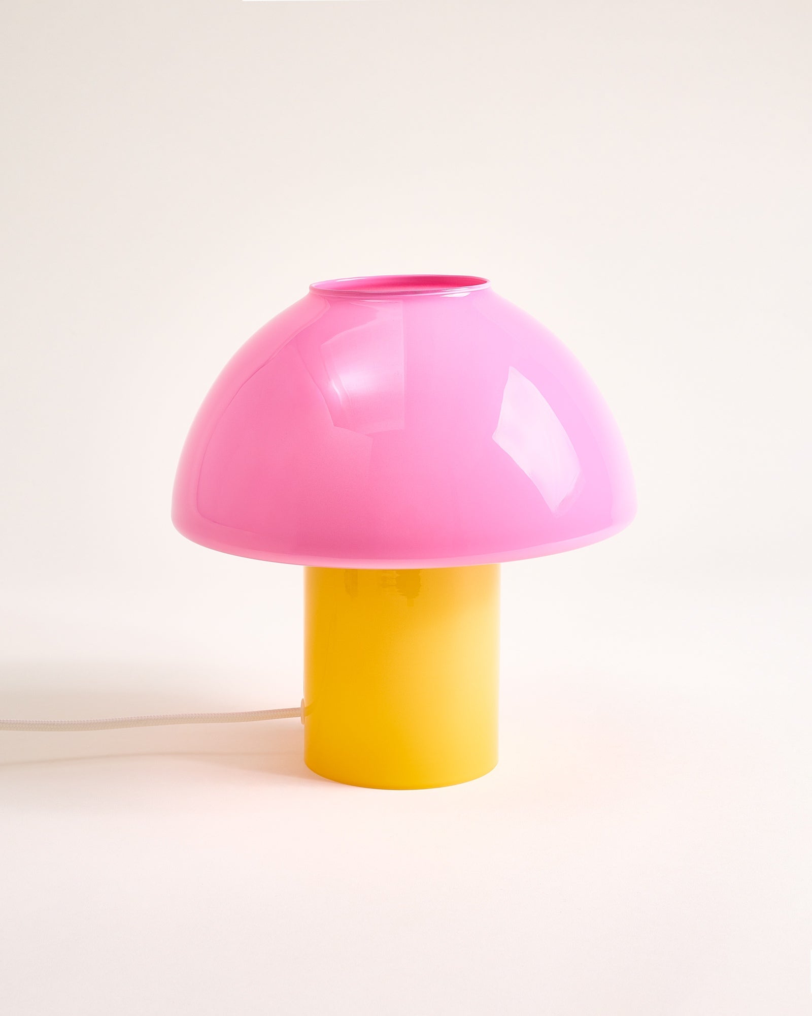 COGUMELO - GLASS LAMP PINK YELLOW
