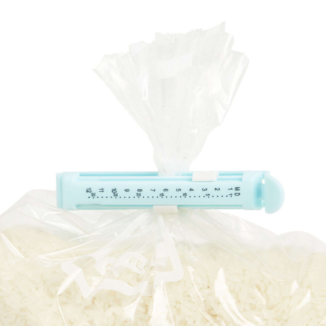 Pince ferme sachet graduée en plastique 8x12cm (lot de 4)