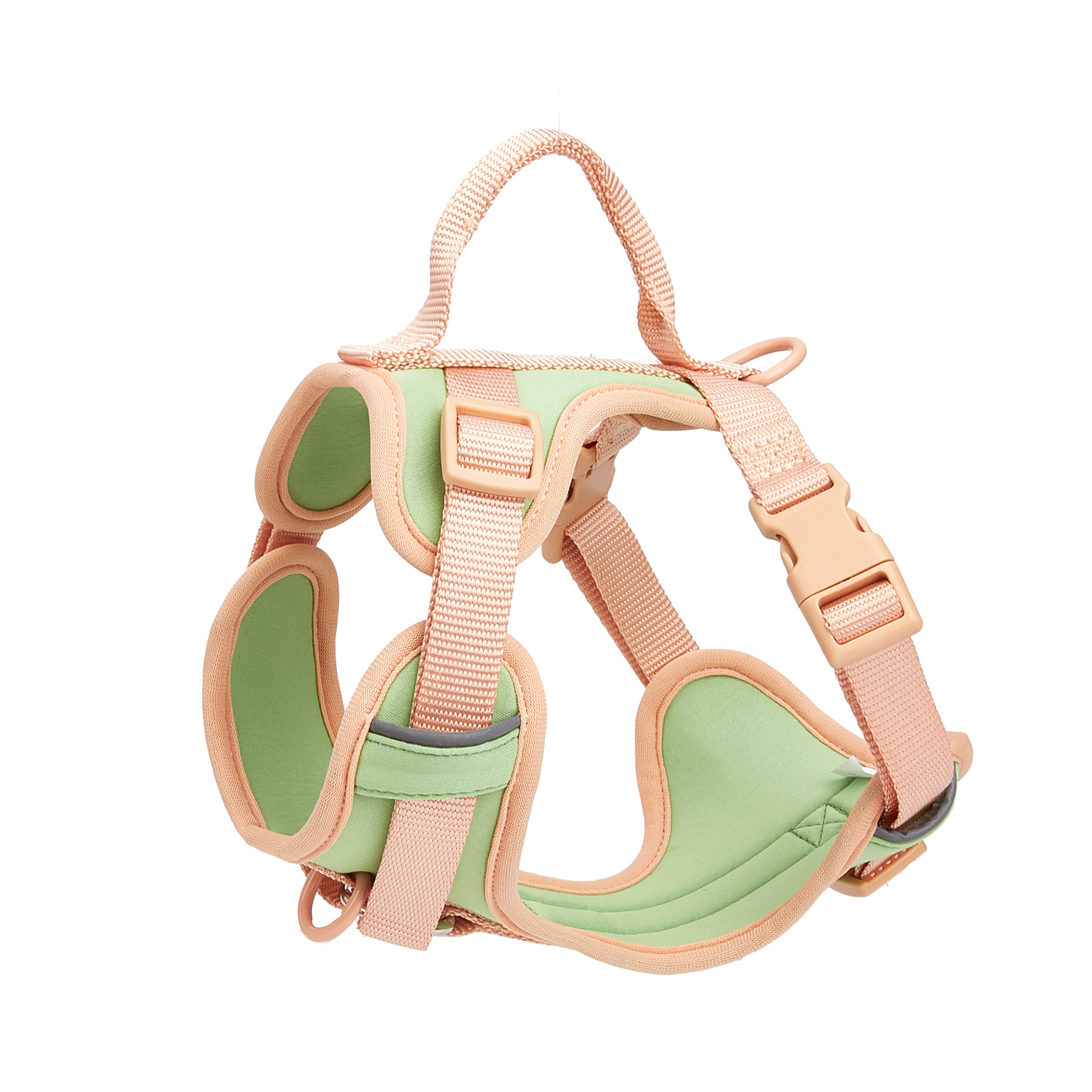 Adjustable Polyester Cat Dog Harness Vest Comfortable Multi-Color Tactical Style with Handle Cute Solid Pattern