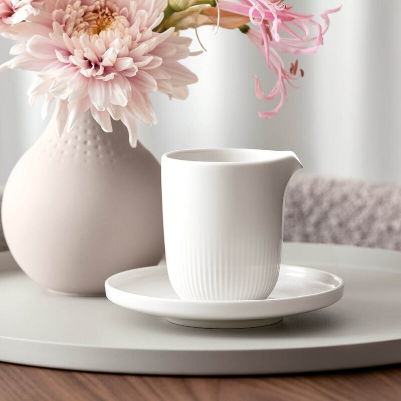 Afina skål til kaffekopp 14 cm hvit