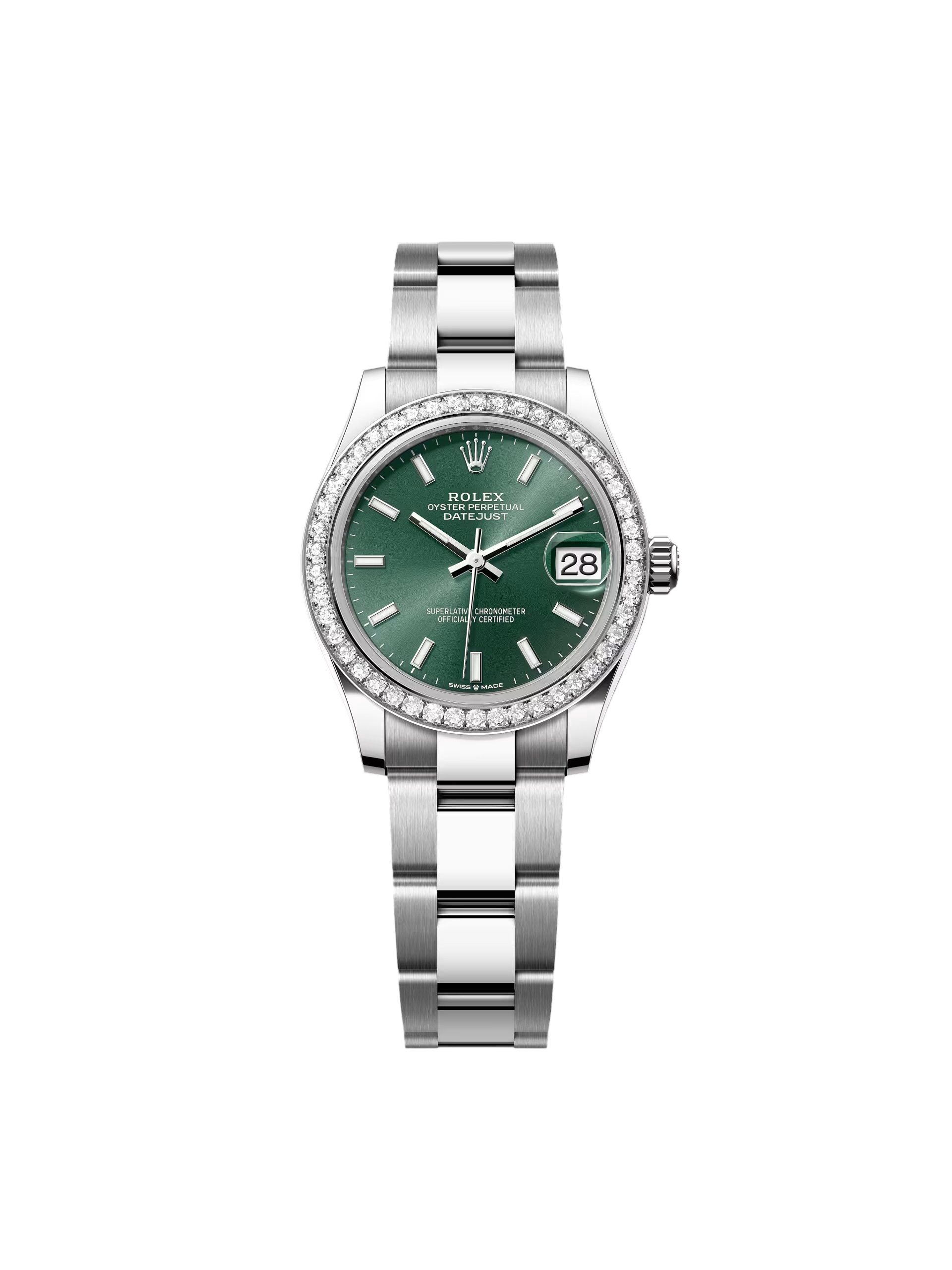【Super Clone】RLX Datejust m278384RBR-0021/0022 Mint Green 31mm Dial Oyster Watch