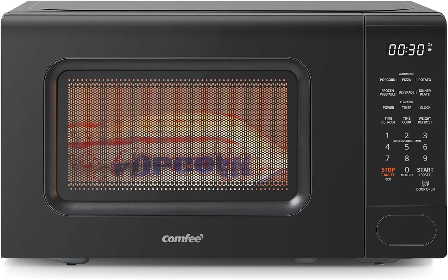 COMFEE' Countertop Microwave Oven 0.7 Cu.Ft, 700W, White, 11 Power Levels