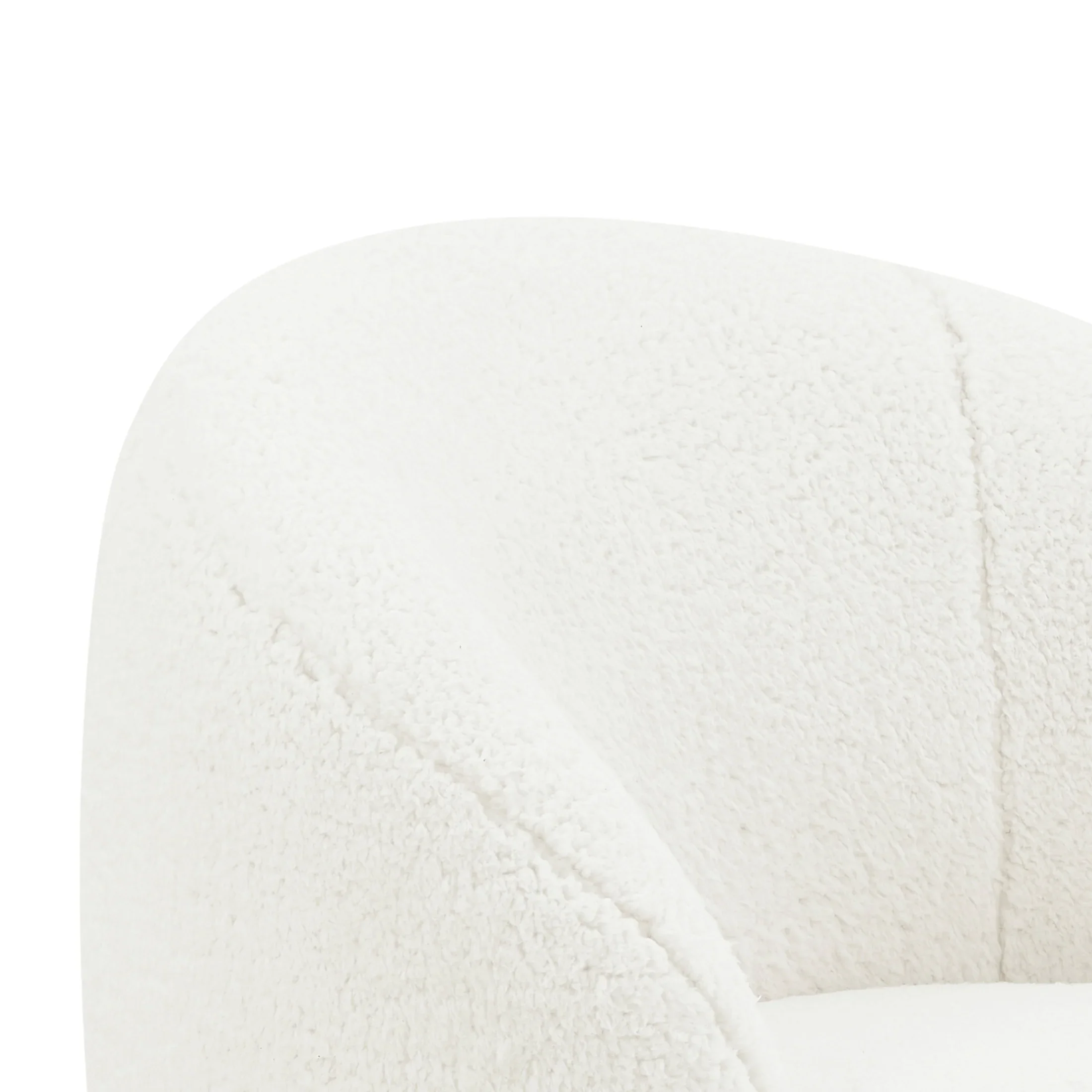 Better Homes & Gardens Mira Kids Swivel Chair, Cream Faux Shearling