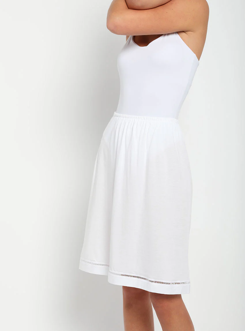 Jupon femme en coton blanc