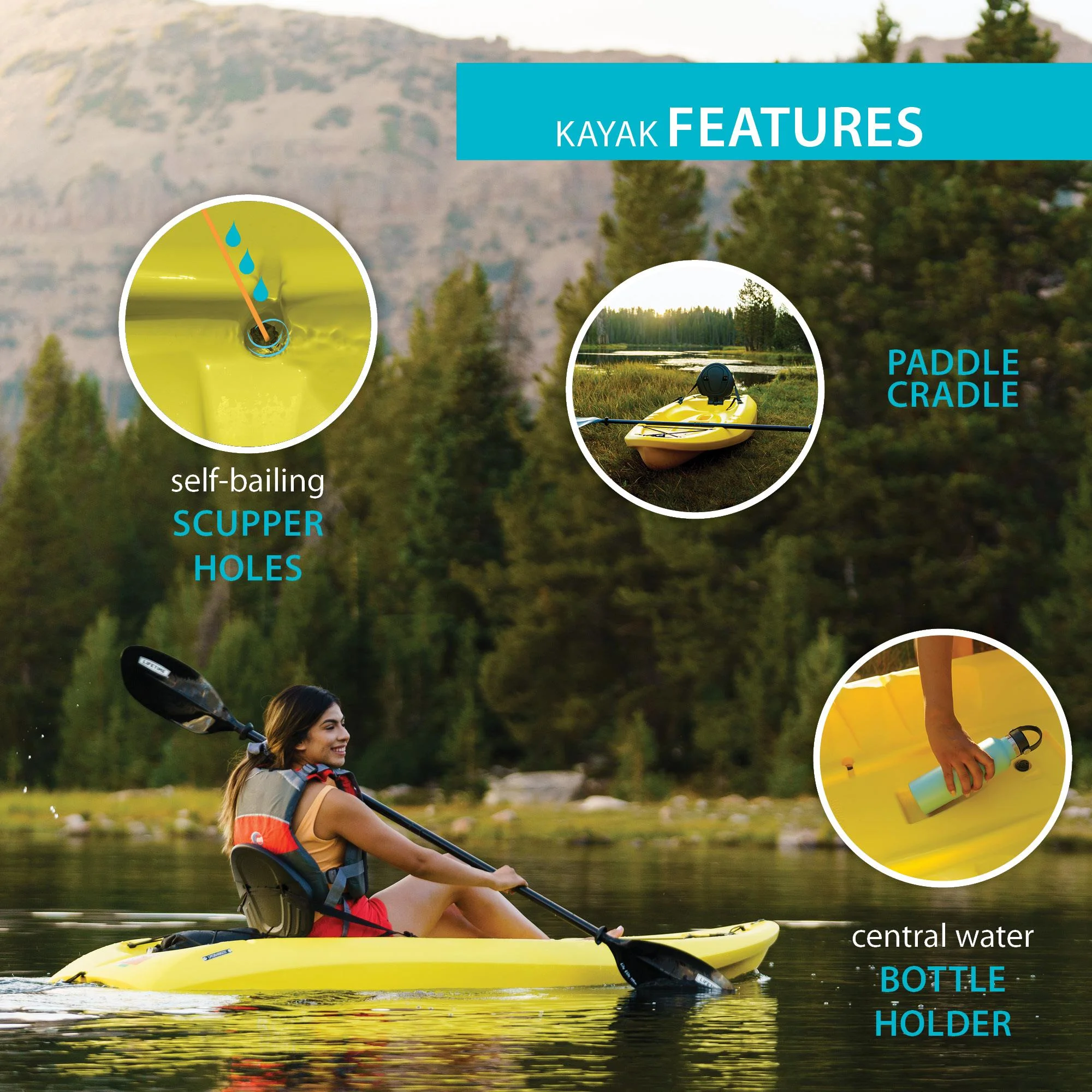 Volt 85 Sit-On-Top Kayak Yellow 90613 - Image 6
