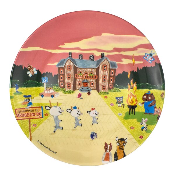 Bukkene Bruse tallerken 22,5 cm back to school rosa