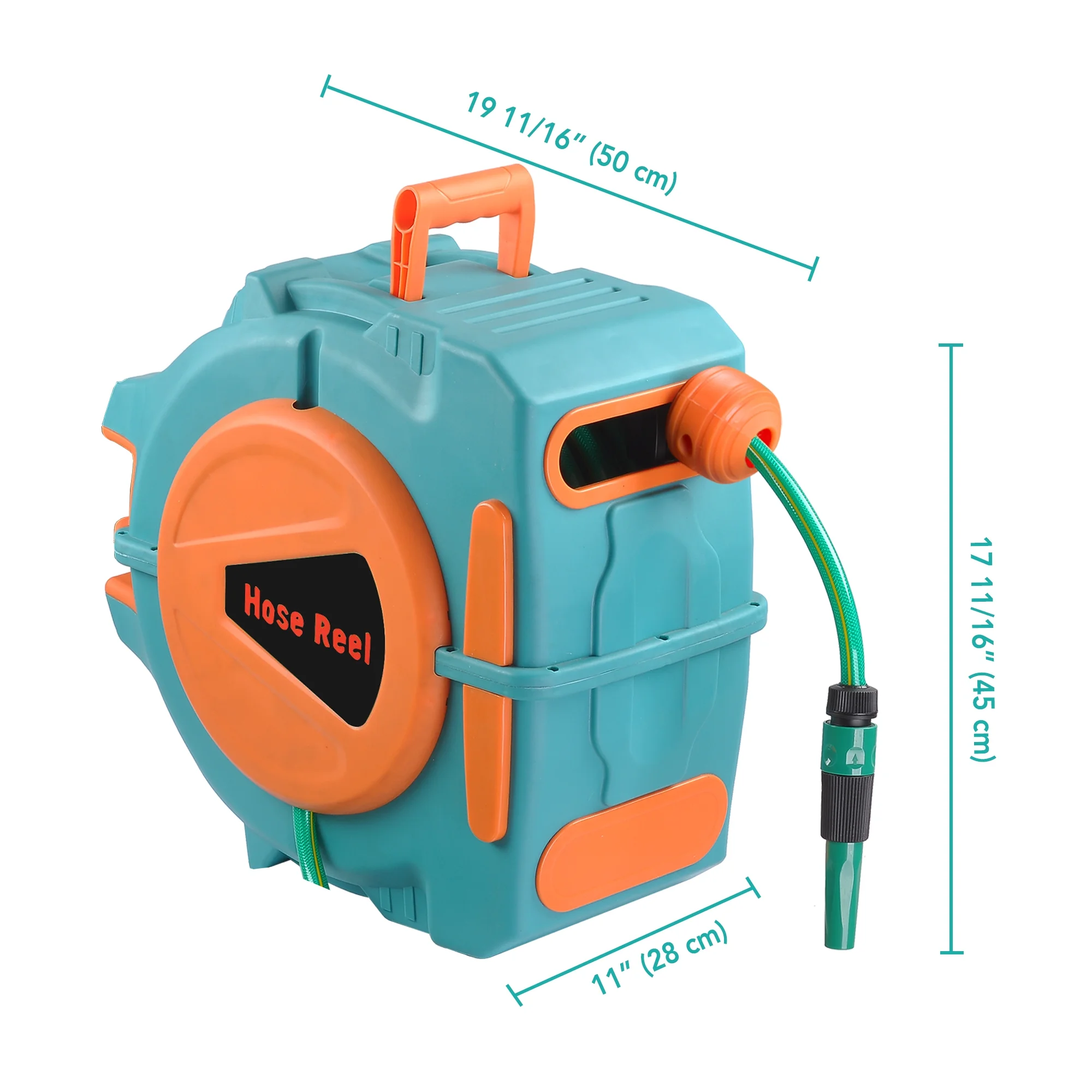Yescom 65ft Retractable Water Hose Reel Auto Rewind Garden Watering Garage Car Sprayer Wall Mount