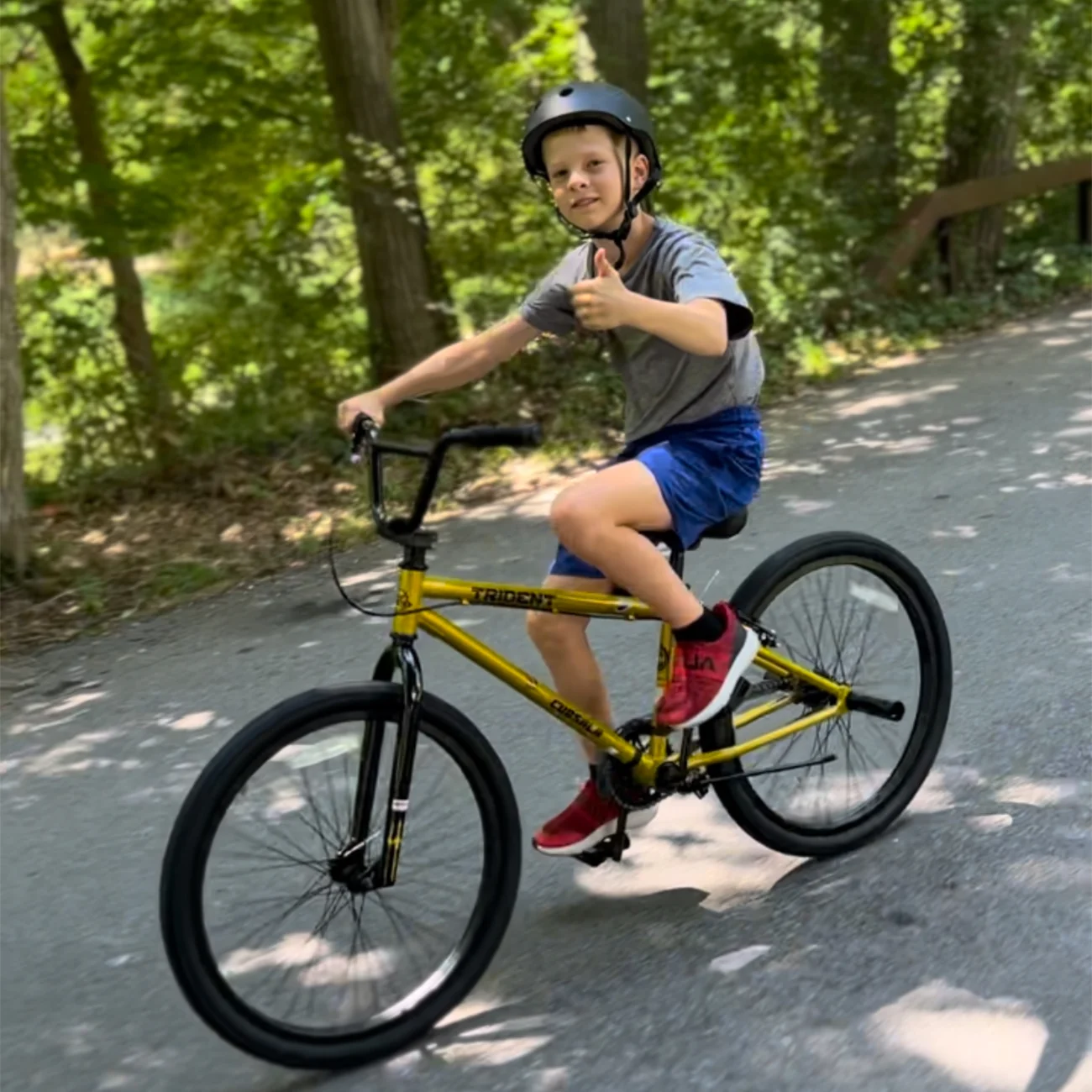 24 Inch BMX Race Bike Trident Bicycles Beginner-Level to Advanced Riders with 2 Pegs Trick Cycling and Professional Riding, Black(Black/24") - Image 9