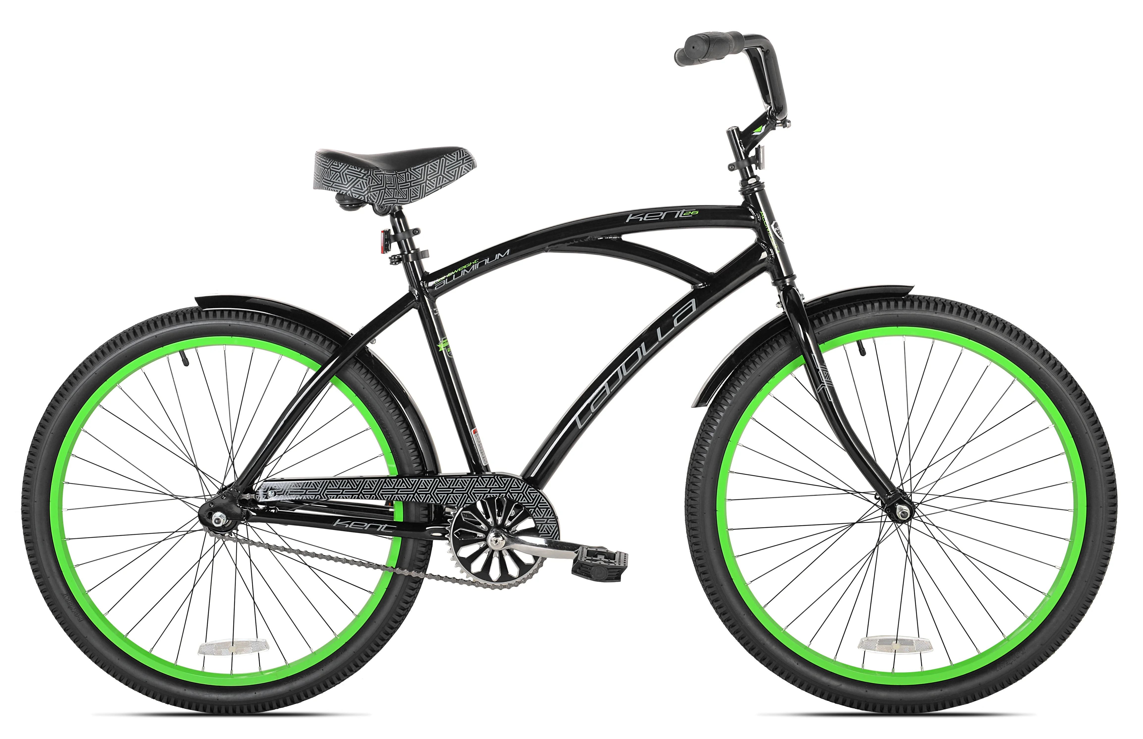 26" La Jolla Cruiser Men's Bike, Adult Ages 13+, Black/Green - Image 3
