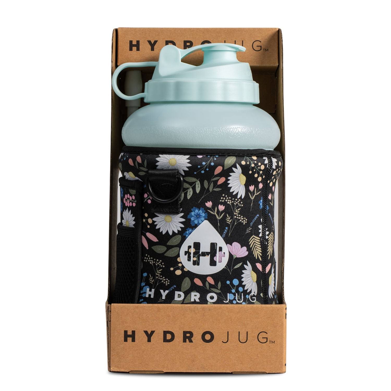 Hydrojug Floral 73oz Jug and Sleeve - Features Leakproof Carry Handle Dishwasher Safe BPA Free