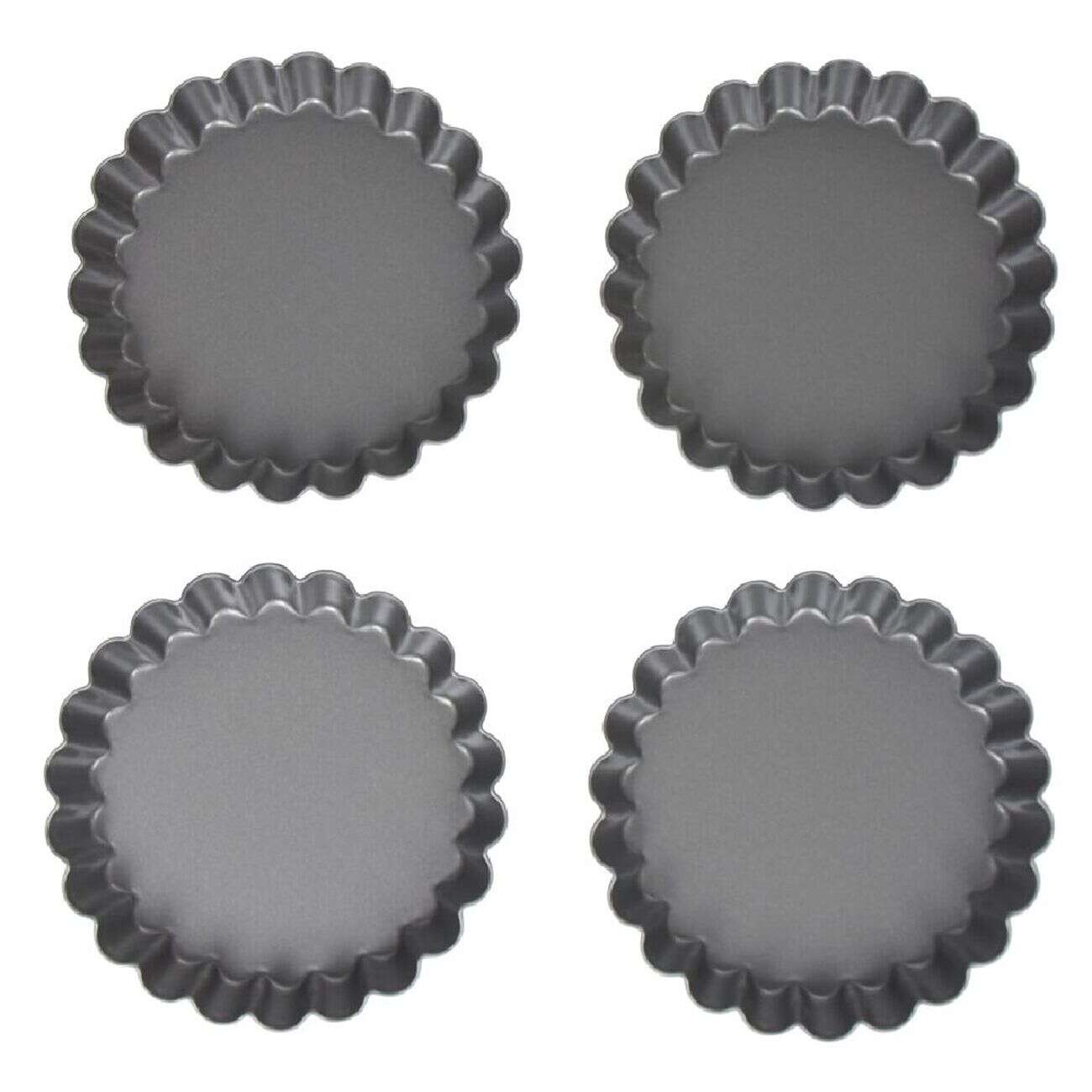 Moule à tartelette revêtement antiadhésif Ø12cm x4