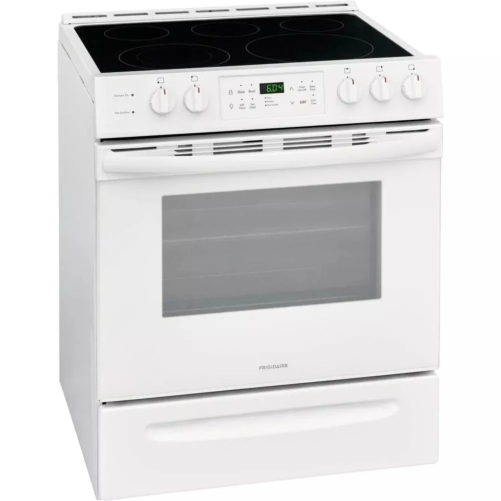 Four simple de 76 cm (30 po) et de 142 litres (5 pi³) blanc avec vitre noire NVS