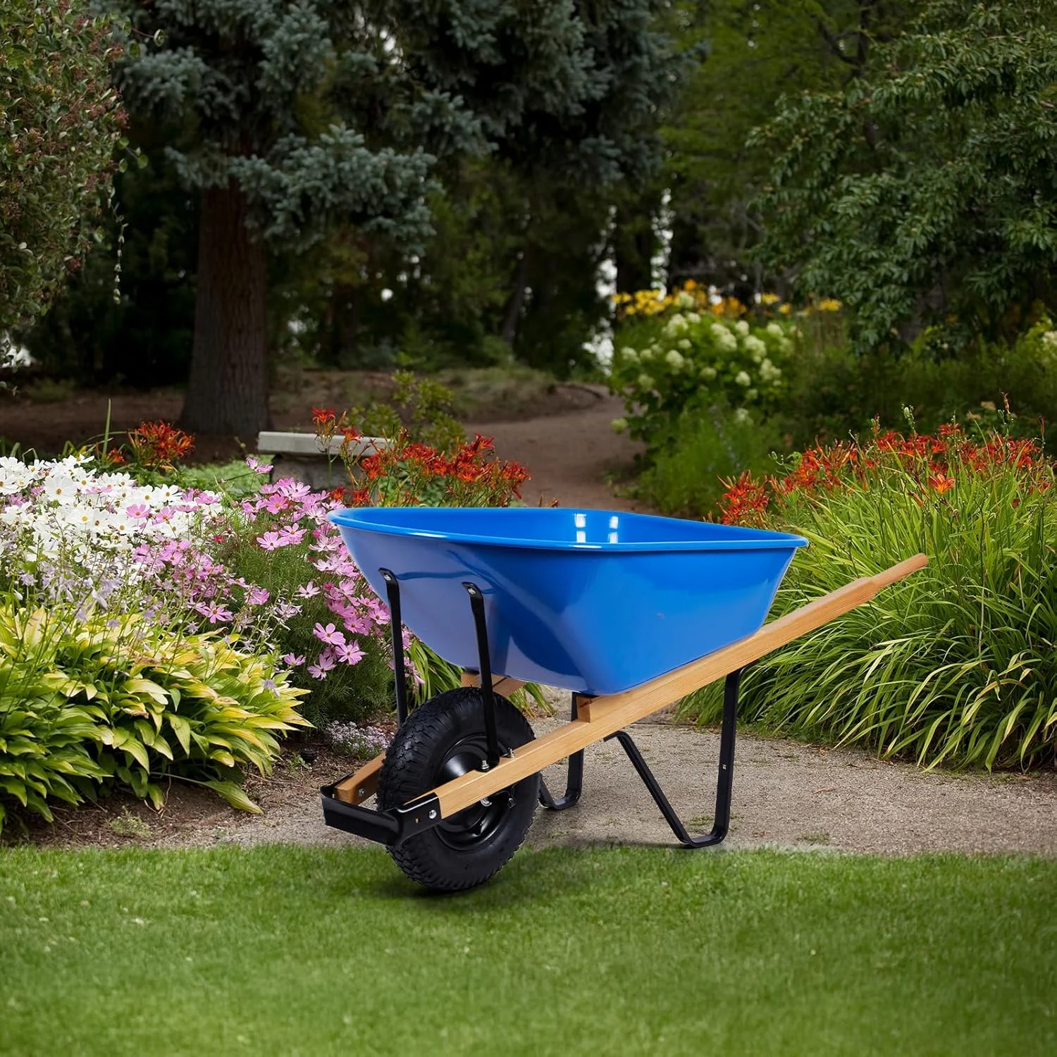 Wheelbarrow Replacement Handle Kit - 2 Pre - Drilled Heavy - Duty FSC Eco - Wood Handles, Universal Fit + Bolts, Nuts & Wedges (Plant a Tree)