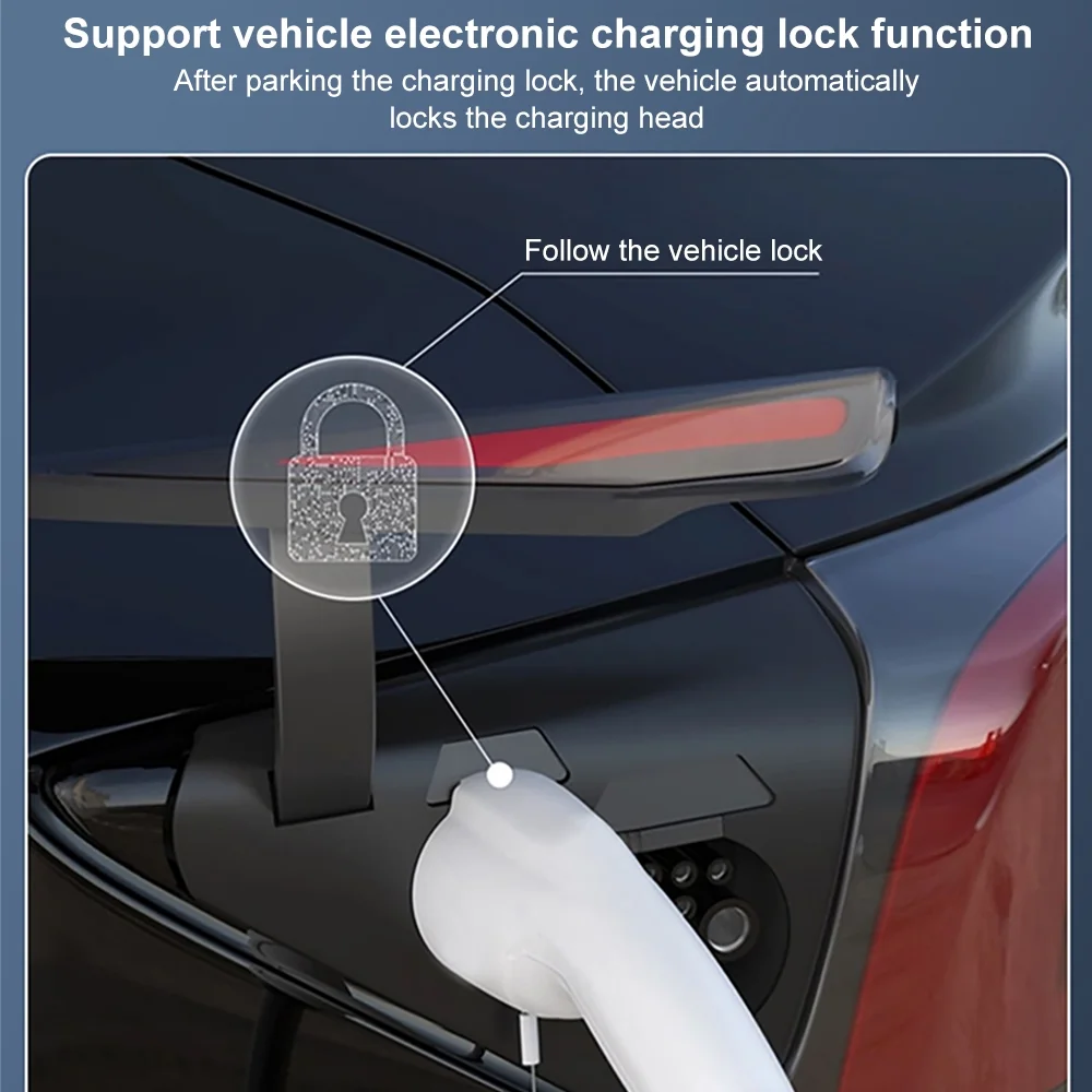 Portable EV Charger, 16A 2 8KW EVSE Charging Cable, Level 2 Electric Vehicle Charging with 16 4ft Cable Type2 IEC62196 2 Type1 J1772 Plug Controller Wallbox(Type A: 2 8KW 16 4ft) Image 6