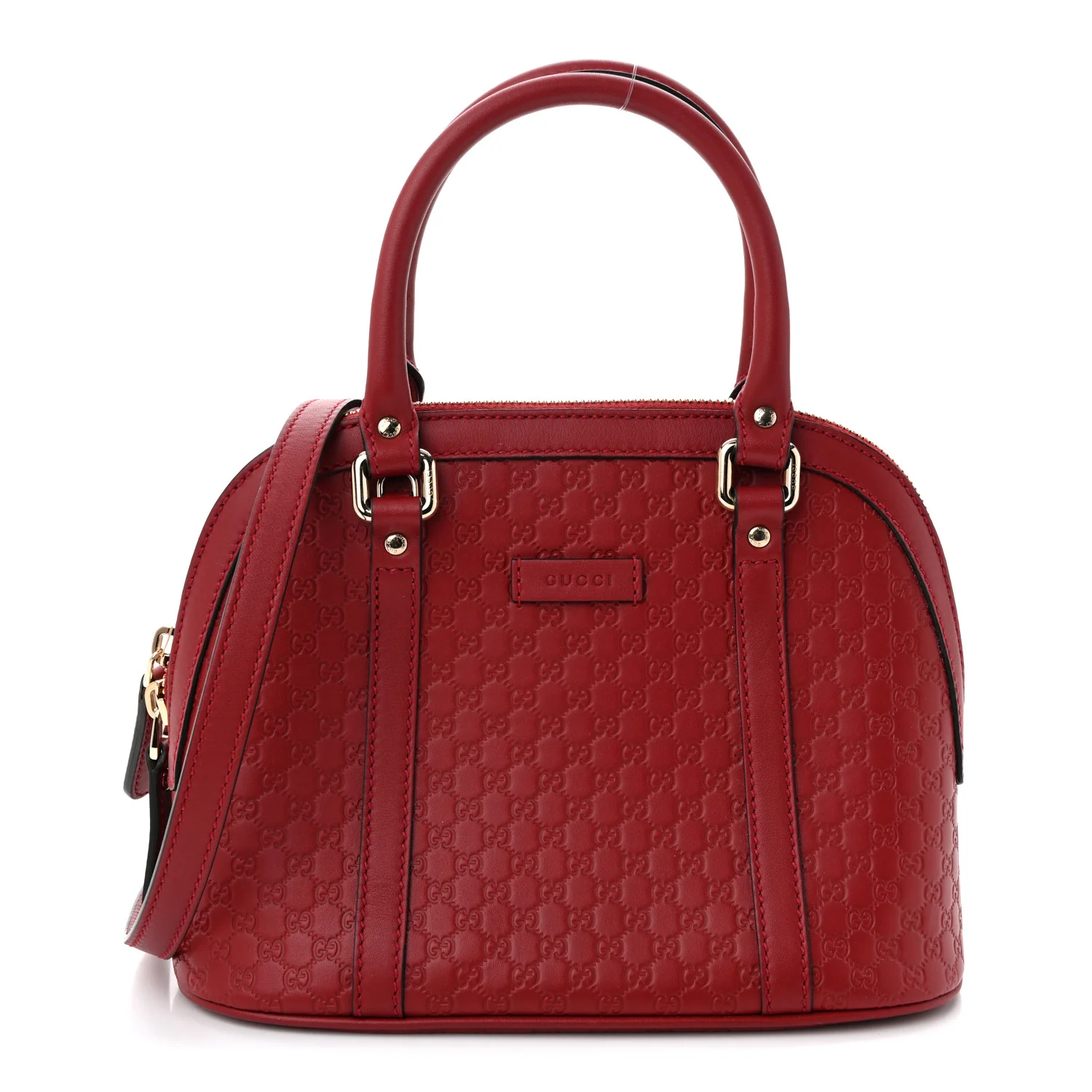 Soft Microguccissima Mini Dome Bag Rosso
