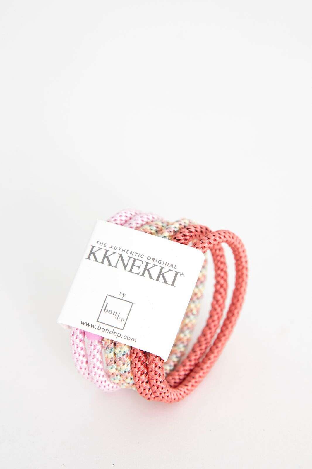 Kknekki roze gevlochten haarelastieken