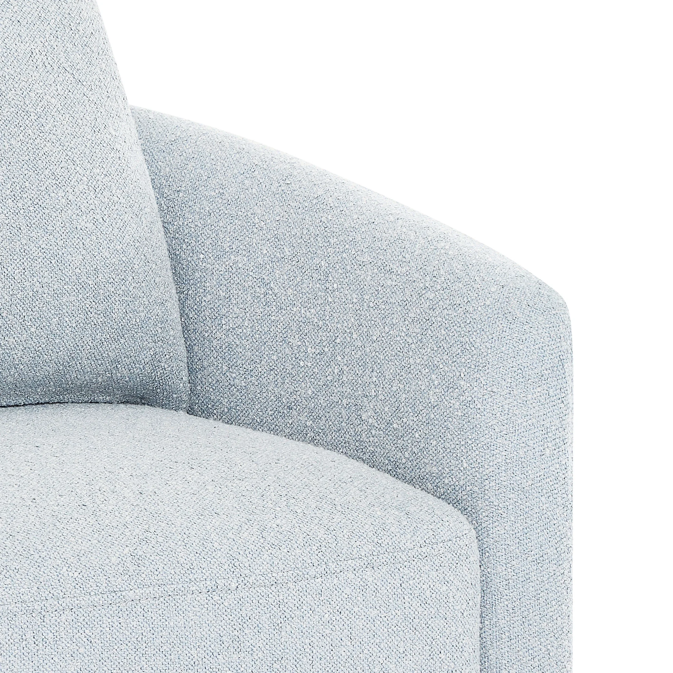 Beautiful Drew Kids Accent Chair, Cornflower Bouclé Fabric(Cornflower Blue) Image 9