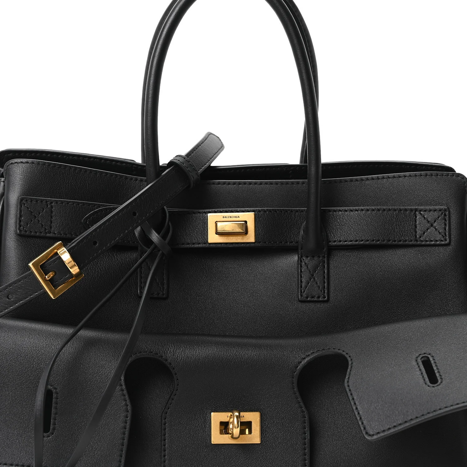 Smooth Calfskin Medium Bel Air Carry All Bag Black