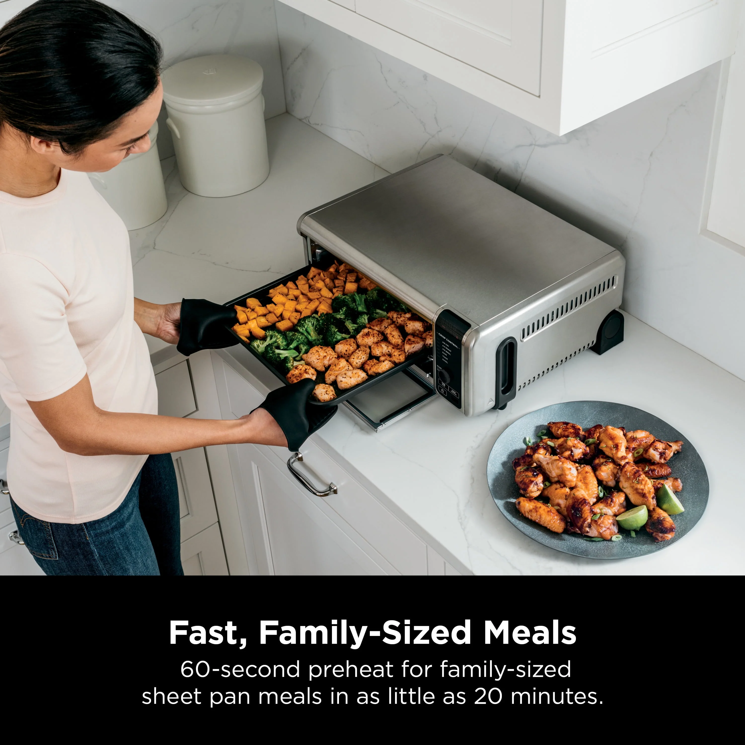 Ninja Foodi 6 - in - 1 Digital Air Fry, Large Toaster Oven, Flip - Away, SP080