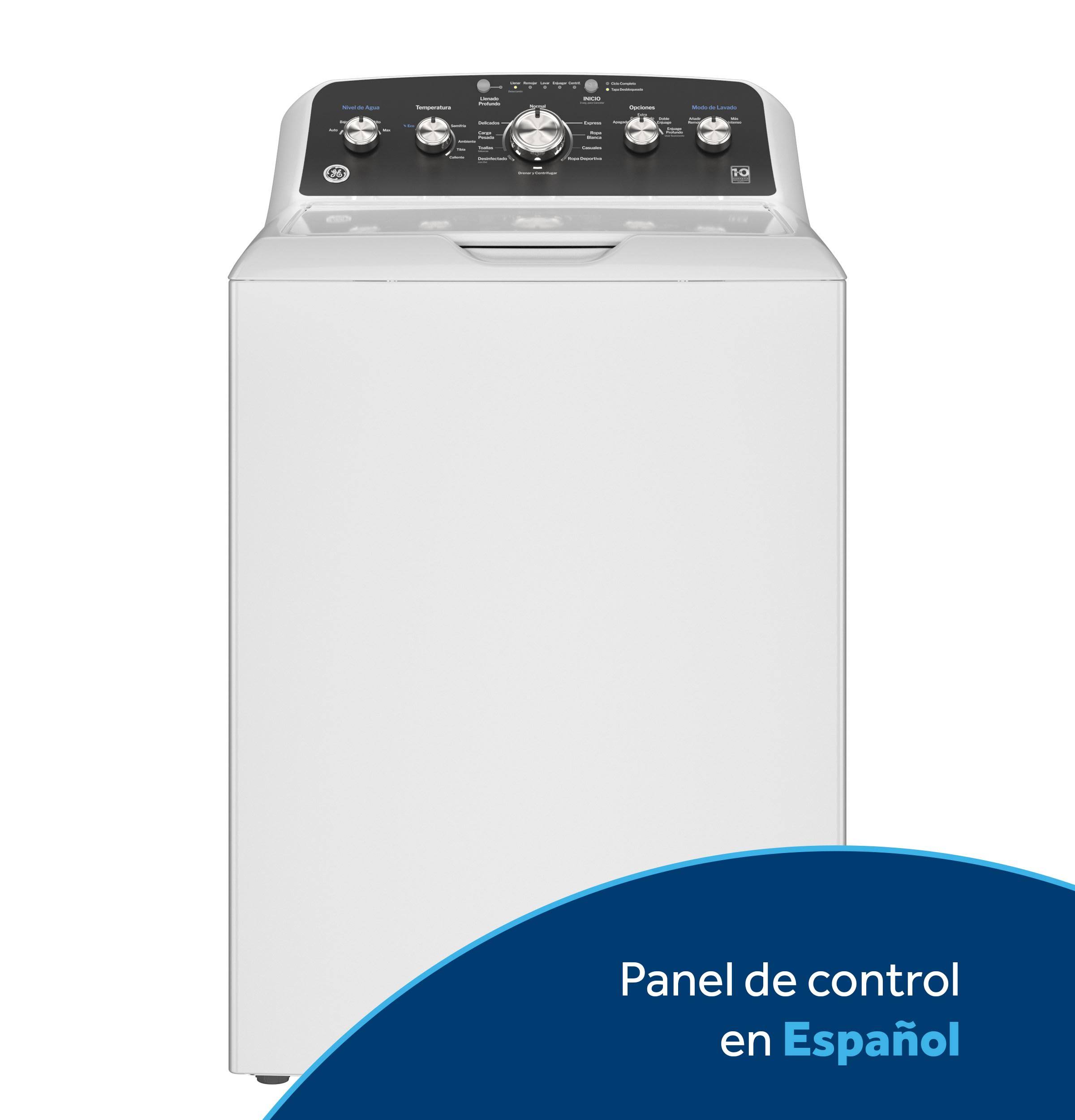 GE 4.5 Cu. ft. Capacity Washer with Spanish Panel and Wash Modes Etw485aswwb