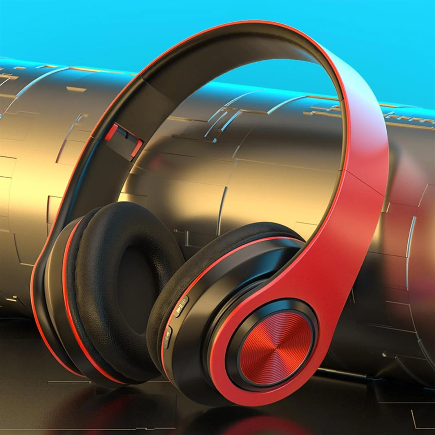 Wireless Gaming Headsets Bluetooth Headphones, Noise Reduction Over Ear Wireless Bluetooth Earphone Wired and Wireless Mode Smart Bluetooth Stereo Gifts for Women Men Earphone # Clearance