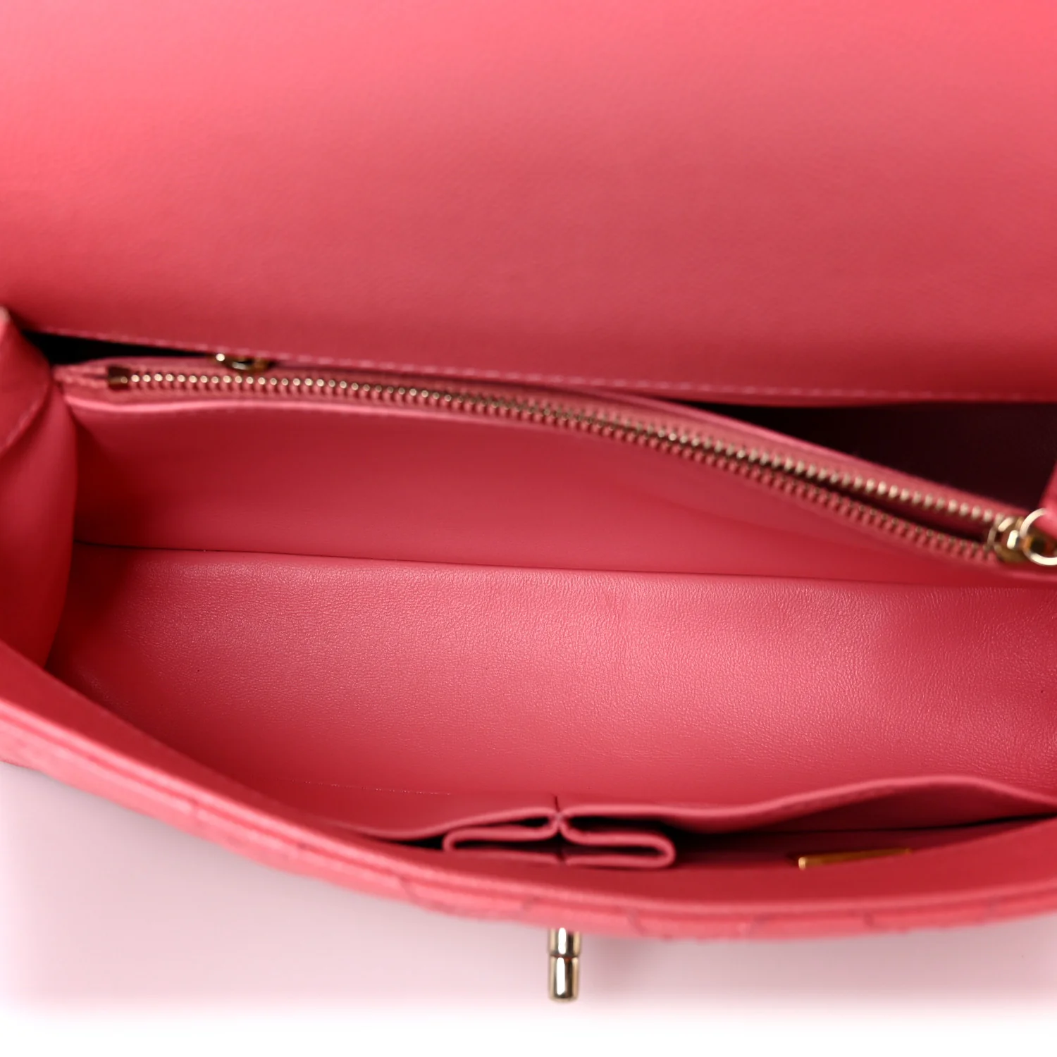 Caviar Quilted Small Coco Handle Flap Pink