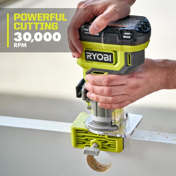 ONE+ 18V Cordless 2 Tool Combo Kit with Compact Fixed Base Router and 5 in Random Orbit Sander (Tools Only) Image 4