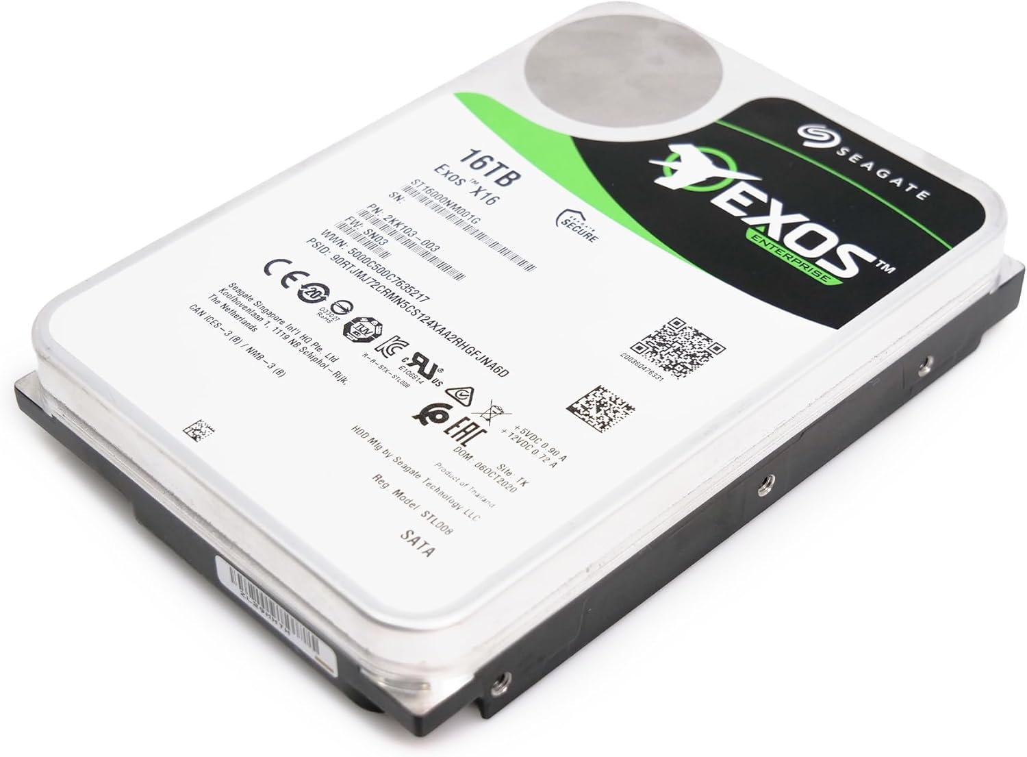 Seagate 16TB HDD Exos X16 7200 RPM 512e/4Kn SATA 6Gb/s 256MB Cache 3.5-Inch Enterprise Hard Drive (ST16000NM001G) (Renewed)