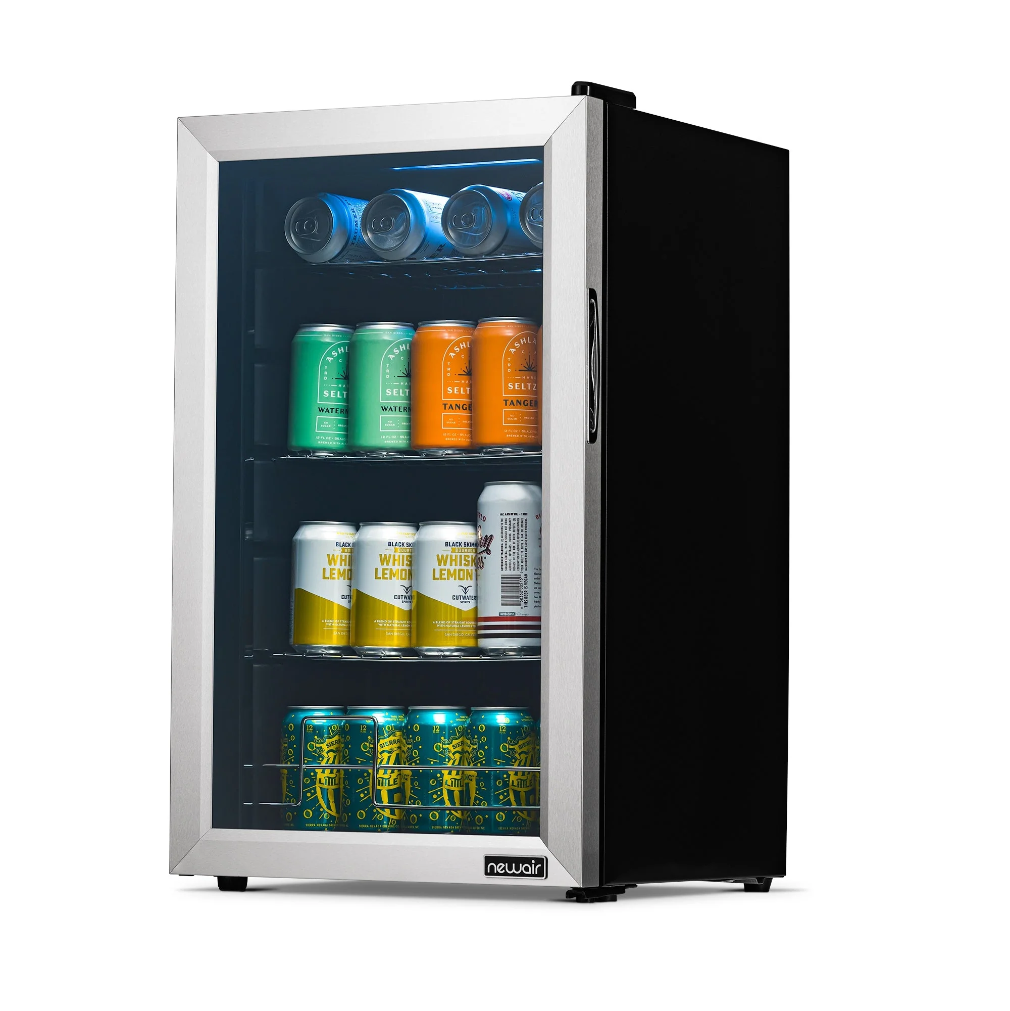 Newair 100-Can Freestanding Stainless Steel Beverage Fridge - 16.93