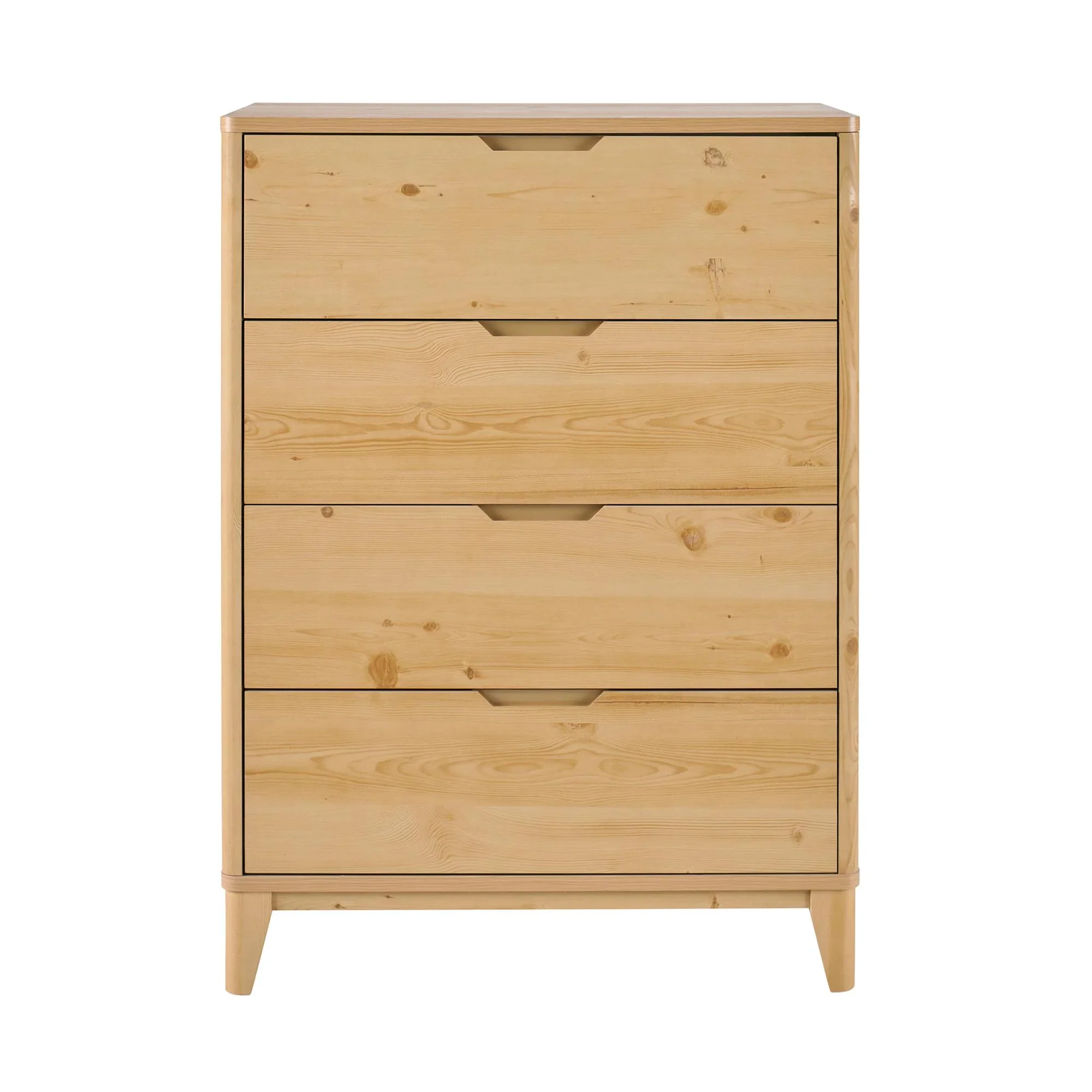 Better Homes & Gardens Leighton 4 Drawer Dresser, White and Natural