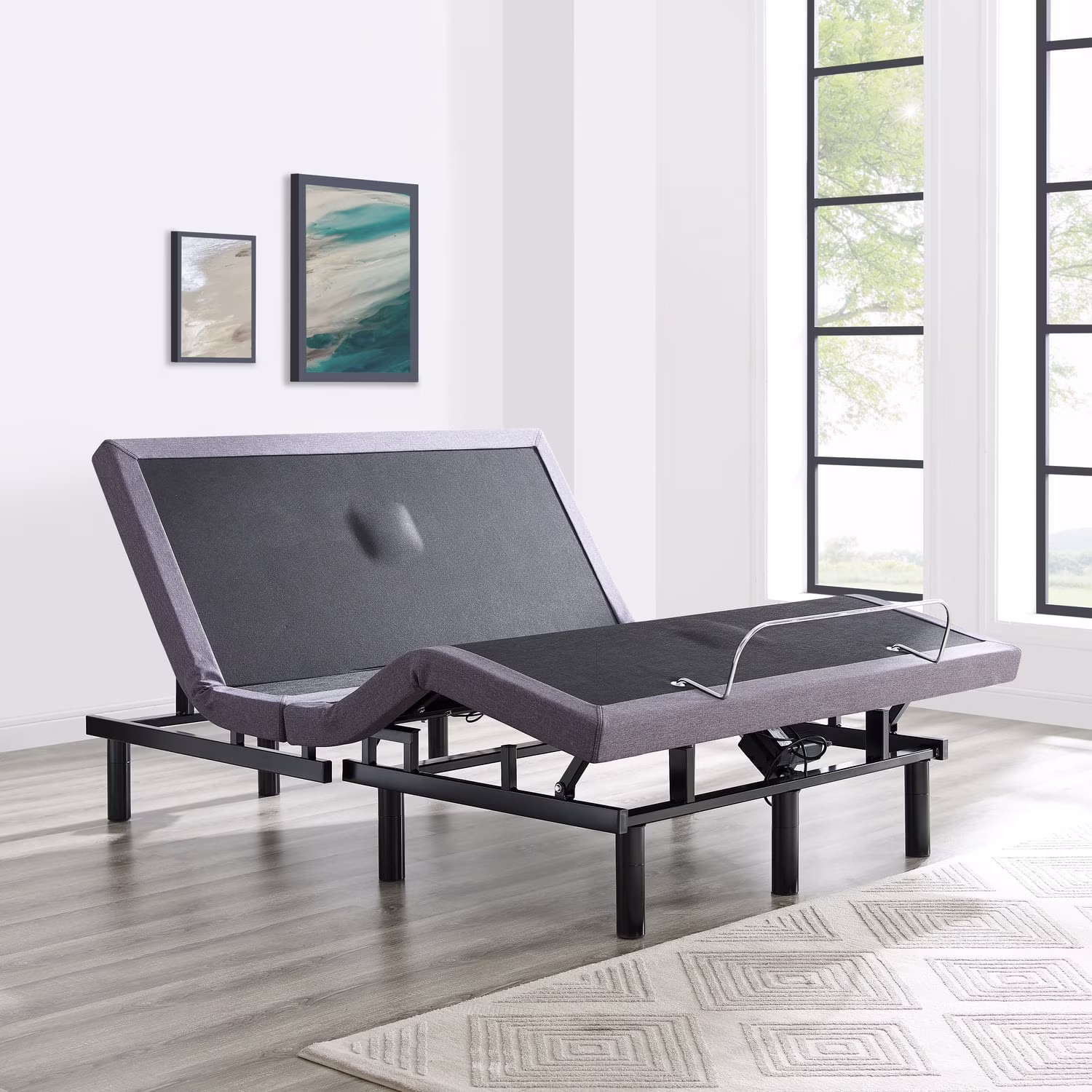 Adjustable Bed Frame Twin XL, Massaging Zero Gravity Adjustable Bed Base, Electric Adjustable Beds with 3 Speed Head Foot Massage, Wireless Remote, 2 USB Ports, 800LBs Capacity Gray(Twin-XL) - Image 3