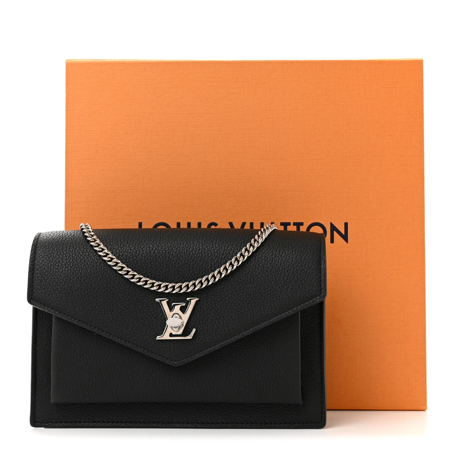 Soft Calfskin My Lockme Chain Pochette Black