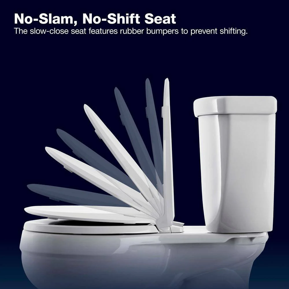 Extra Tall Highline Arc Complete Solution 2-piece 1.28 GPF Single Flush Elongated Toilet in White (Seat Included) 78305-0