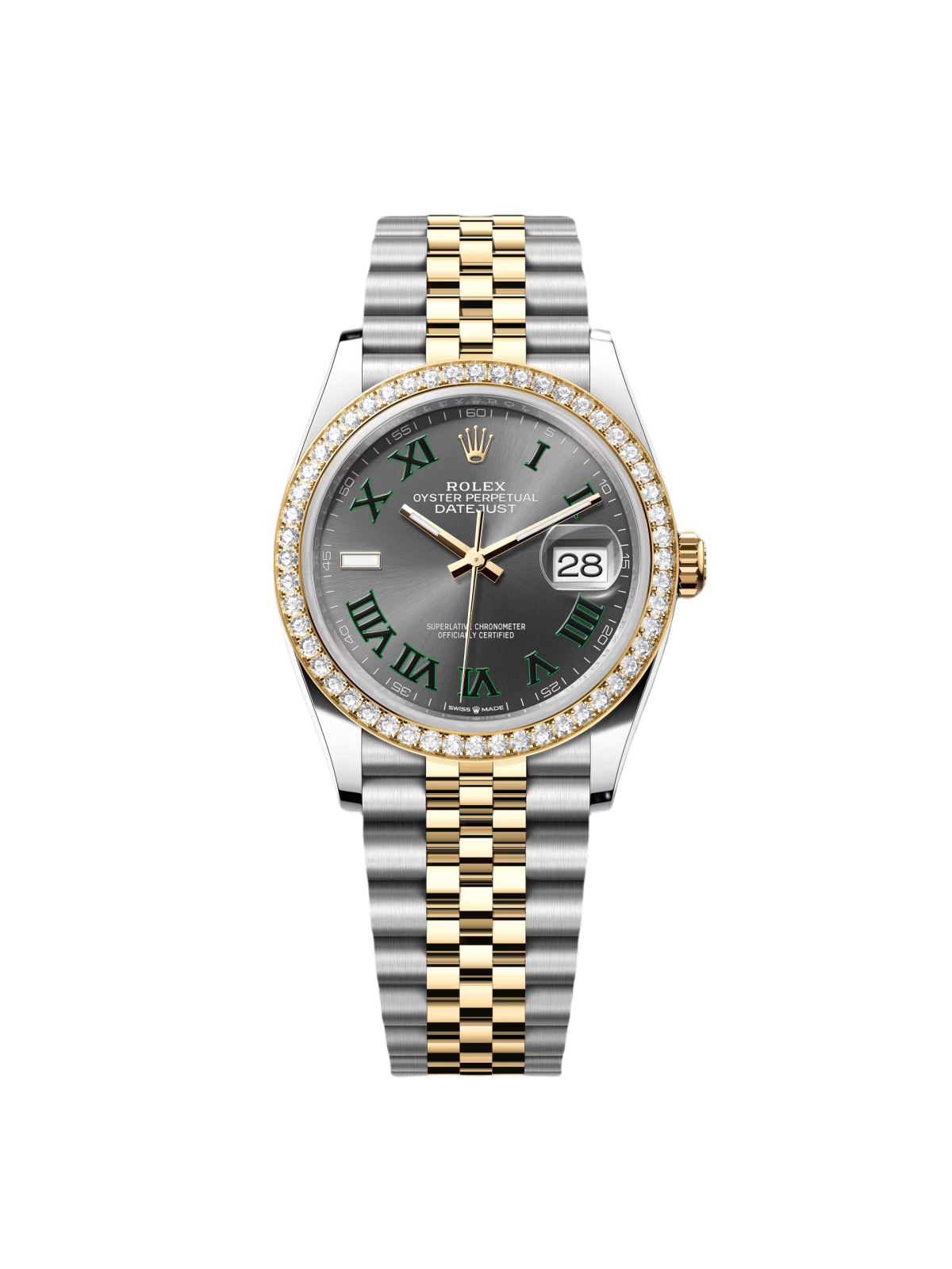 【Super Clone】RLX  Datejust 36mm 126283 Wimbledon Slate Dial Jubilee Bracelet Watch