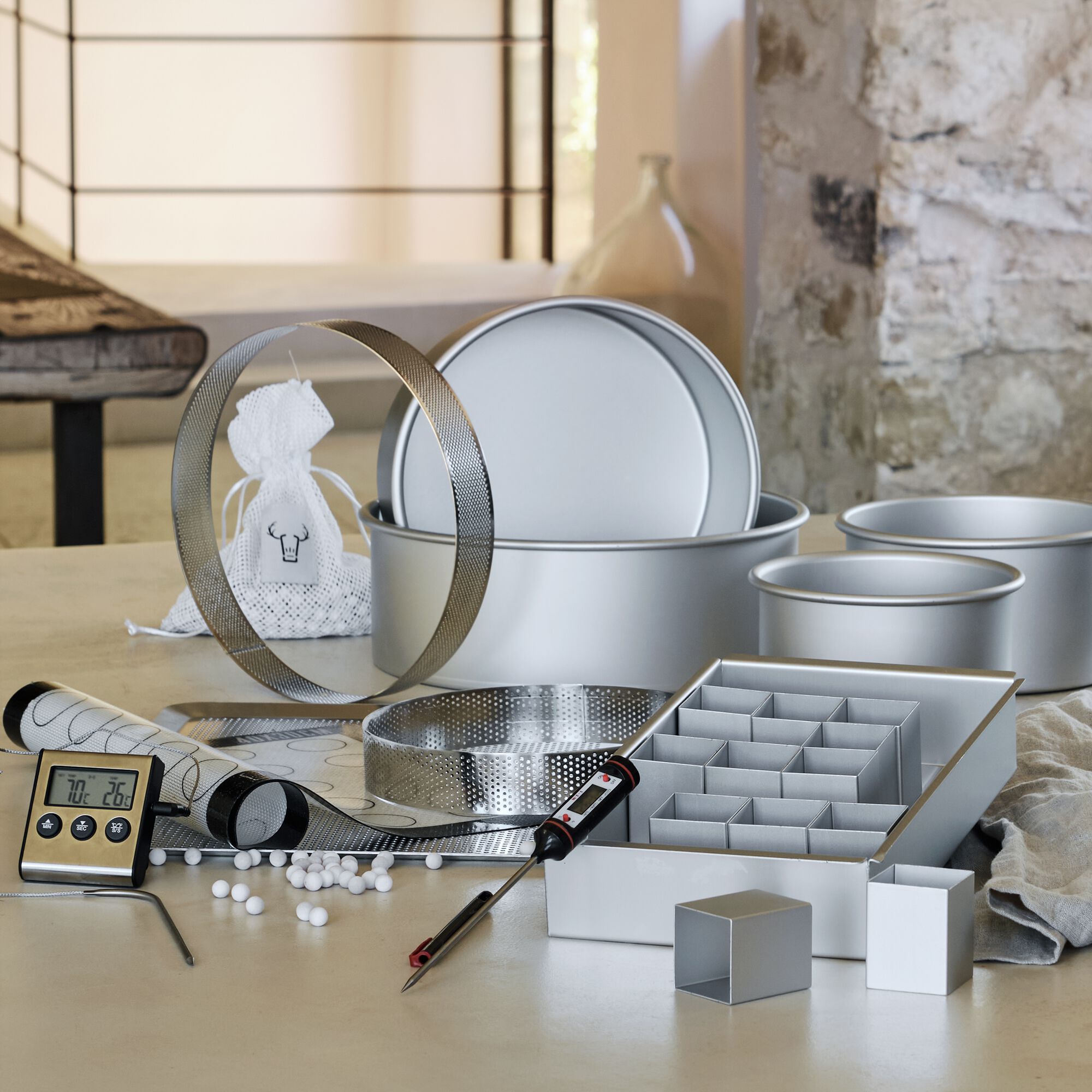 PATISDECOR - Moule à gâteau rond en aluminium D15xH10,2cm - argenté