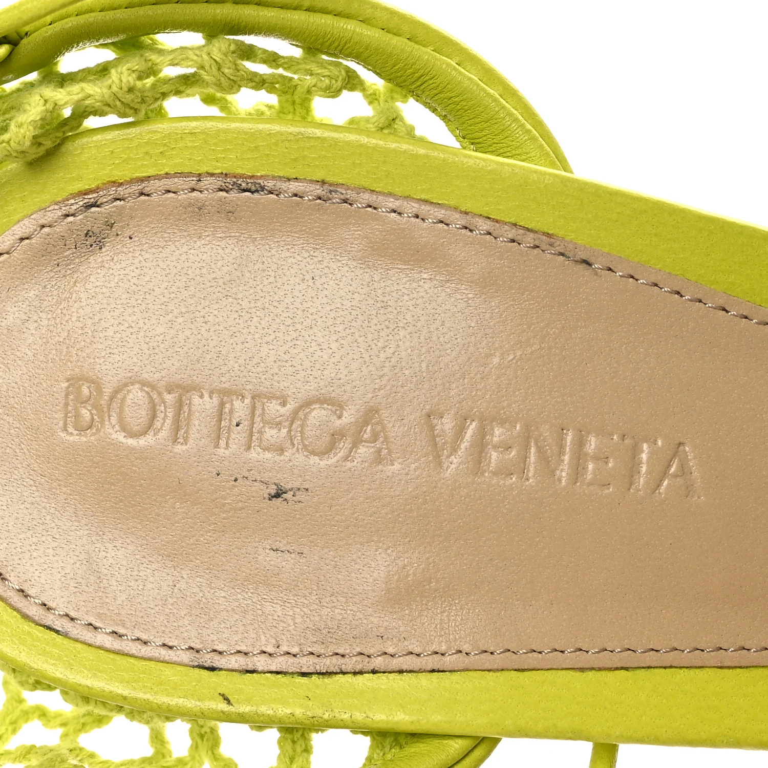 Mesh Nappa Stretch Ankle Tie Sandals 39 Kiwi