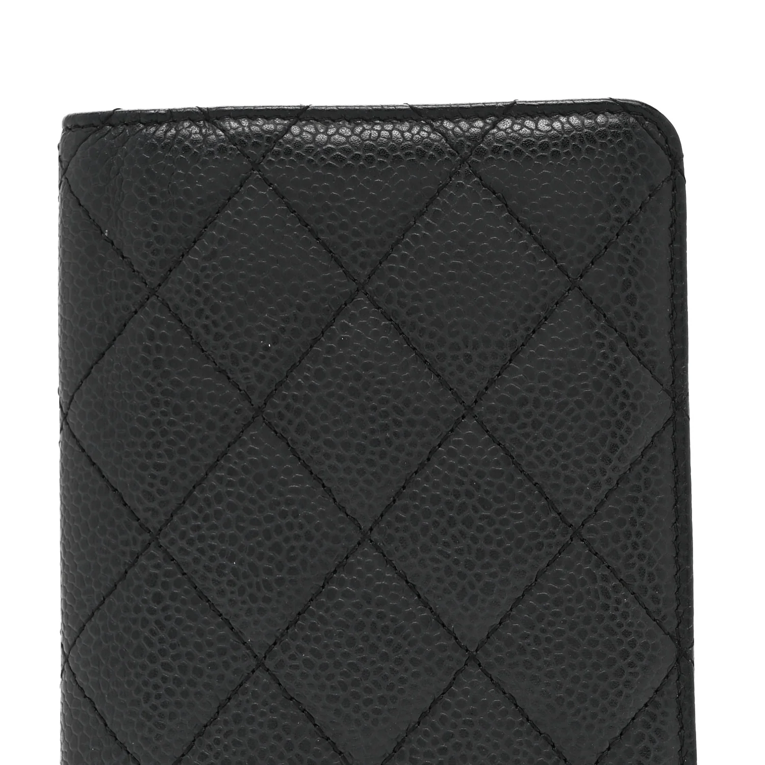 Caviar Quilted Agenda Cover Black
