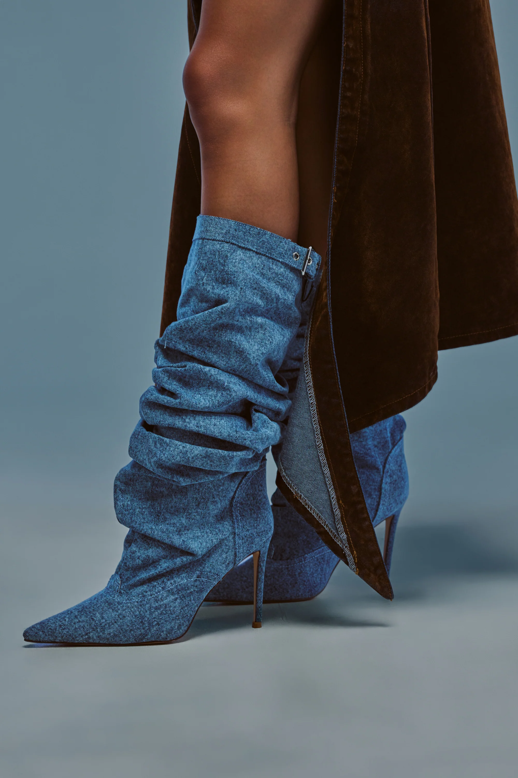 AZALEA WANG DARIA DENIM STILETTO BOOT - Akira Store