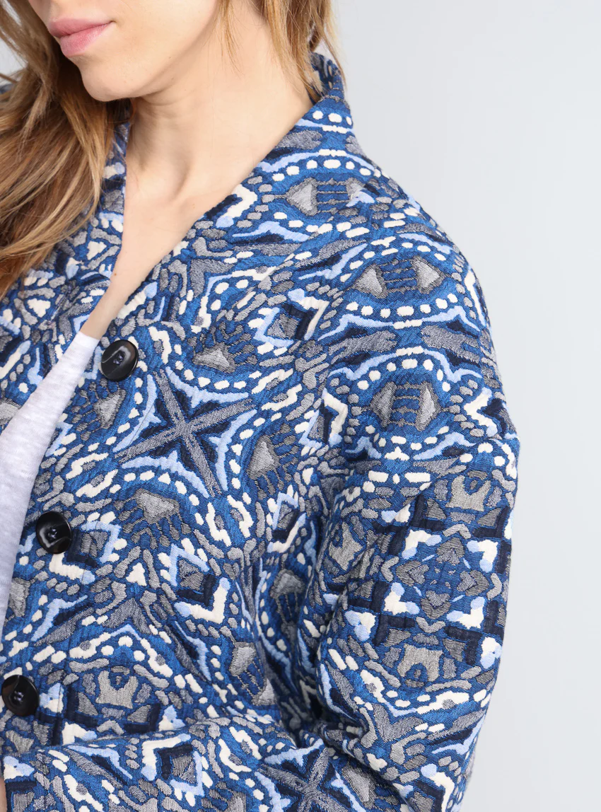 Veste matelassée femme bleu